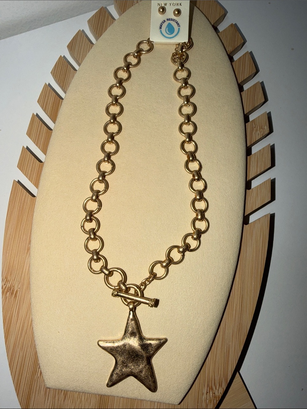 Gold Star Toggle Necklace -